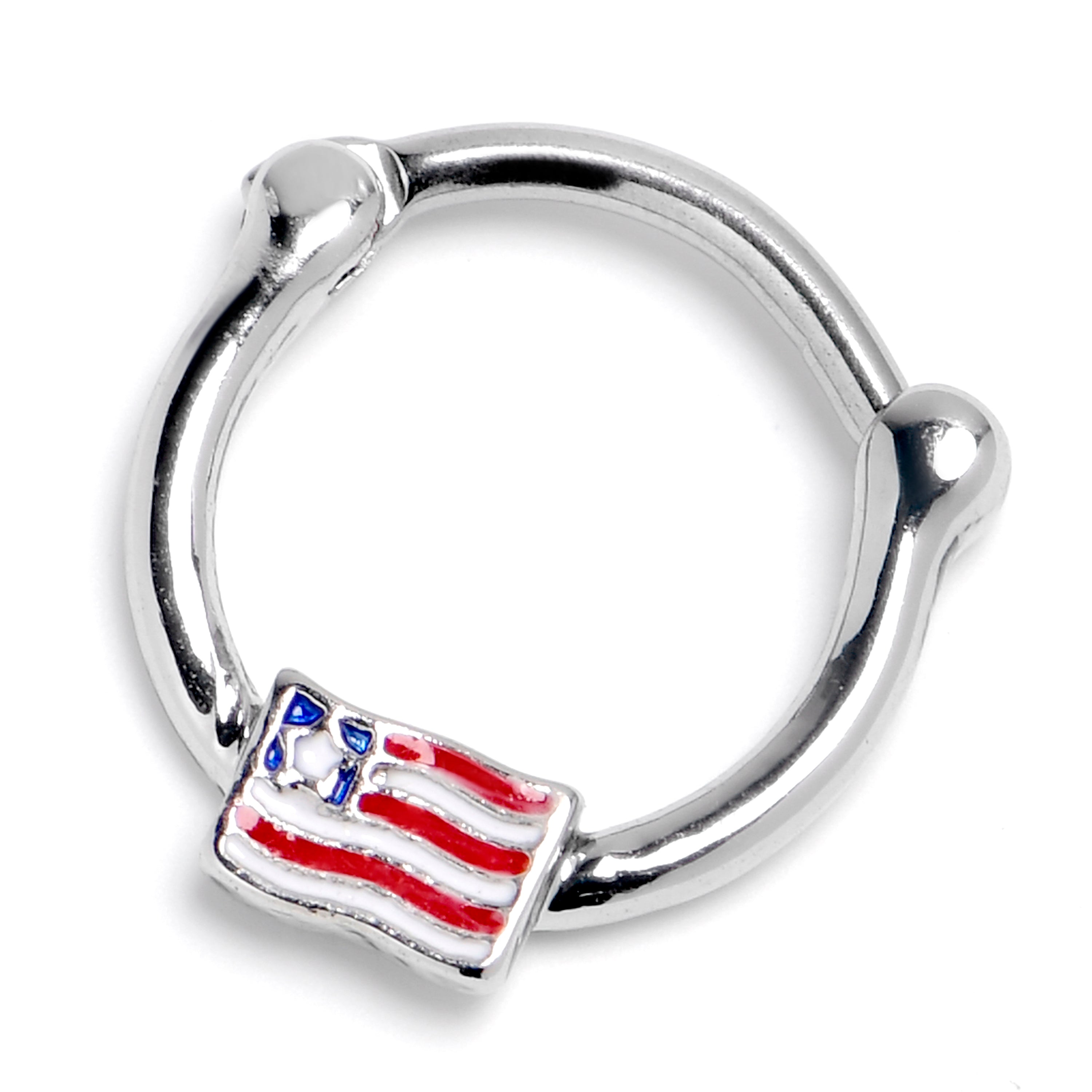 BodyCandy 16G 5/16 Patriotic Flag Cartilage Clicker — main product shot