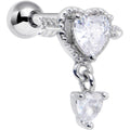 BodyCandy 16G 1/4 Clear Gem Fusion of Love Arrow Heart Cartilage Earring — main product shot