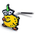 BodyCandy 20G 1/4 Duck Flower Hat L Shape Nose Ring — main product shot
