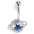 BodyCandy Clear Blue Gem Starry Skies Belly Ring — main product shot