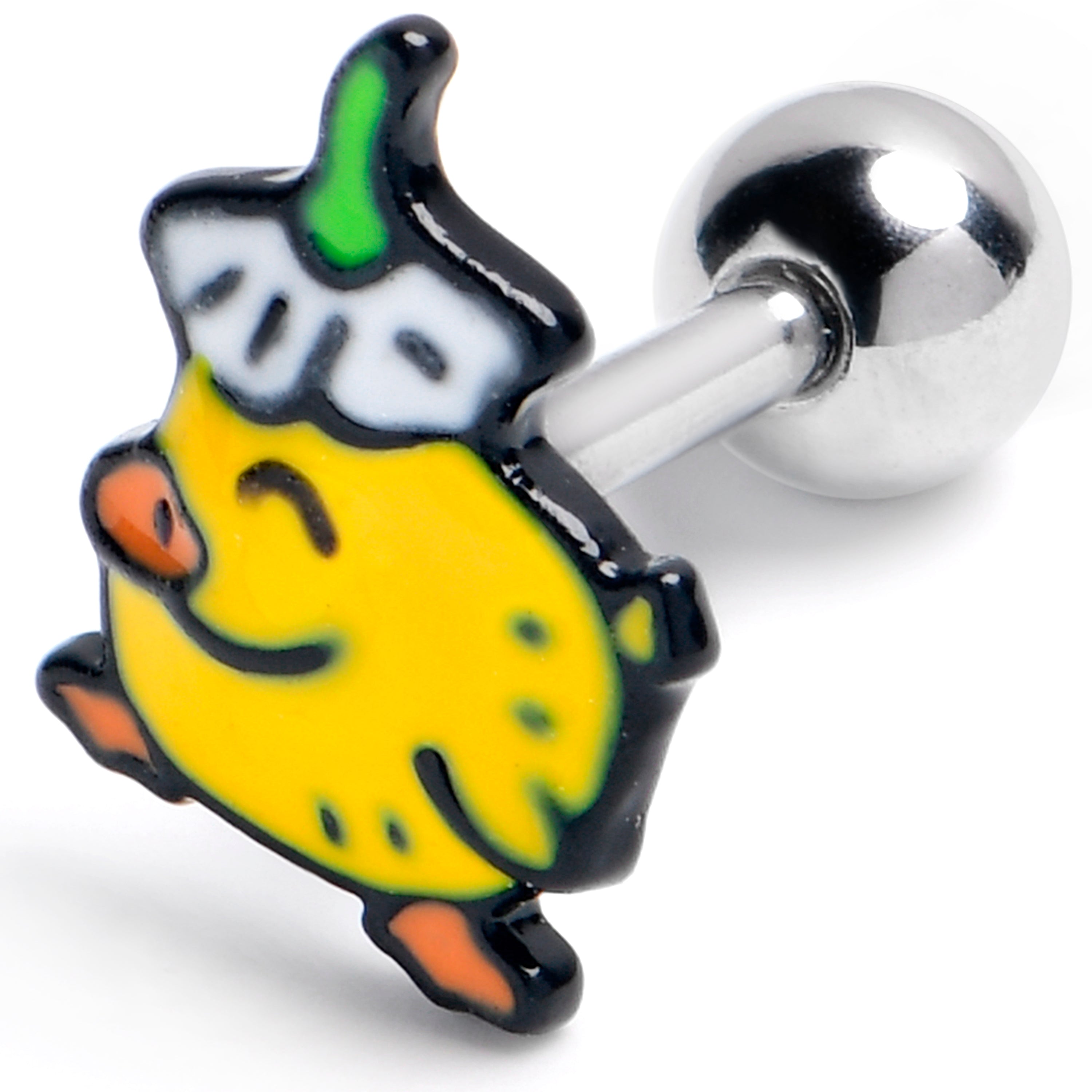 BodyCandy 16G 1/4 Duck Flower Hat Cartilage Tragus Earring — main product shot