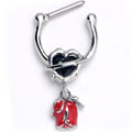 BodyCandy 16G 5/16 Barbed Heart Cartilage Clicker — main product shot