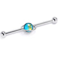 BodyCandy 14G Saturn Star Blue Industrial Barbell 38mm — main product shot