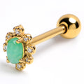 BodyCandy Clear Gem Gold Tone Envy Glamour Barbell Tongue Ring — main product shot