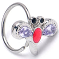 BodyCandy 20G 5/16 Purple Gem Embellished Dragonfly Nose Hoop — main product shot