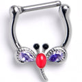BodyCandy 16G 5/16 Purple Gem Embellished Dragonfly Cartilage Clicker — main product shot