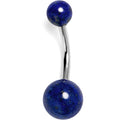 BodyCandy 14G 3/8 Blue Lapis Natural Stone Belly Ring — main product shot