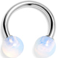 BodyCandy 14G 3/8 Opalite Natural Stone Horseshoe Circular Barbell — main product shot