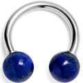 BodyCandy 14G 3/8 Blue Lapis Natural Stone Horseshoe Circular Barbell — main product shot