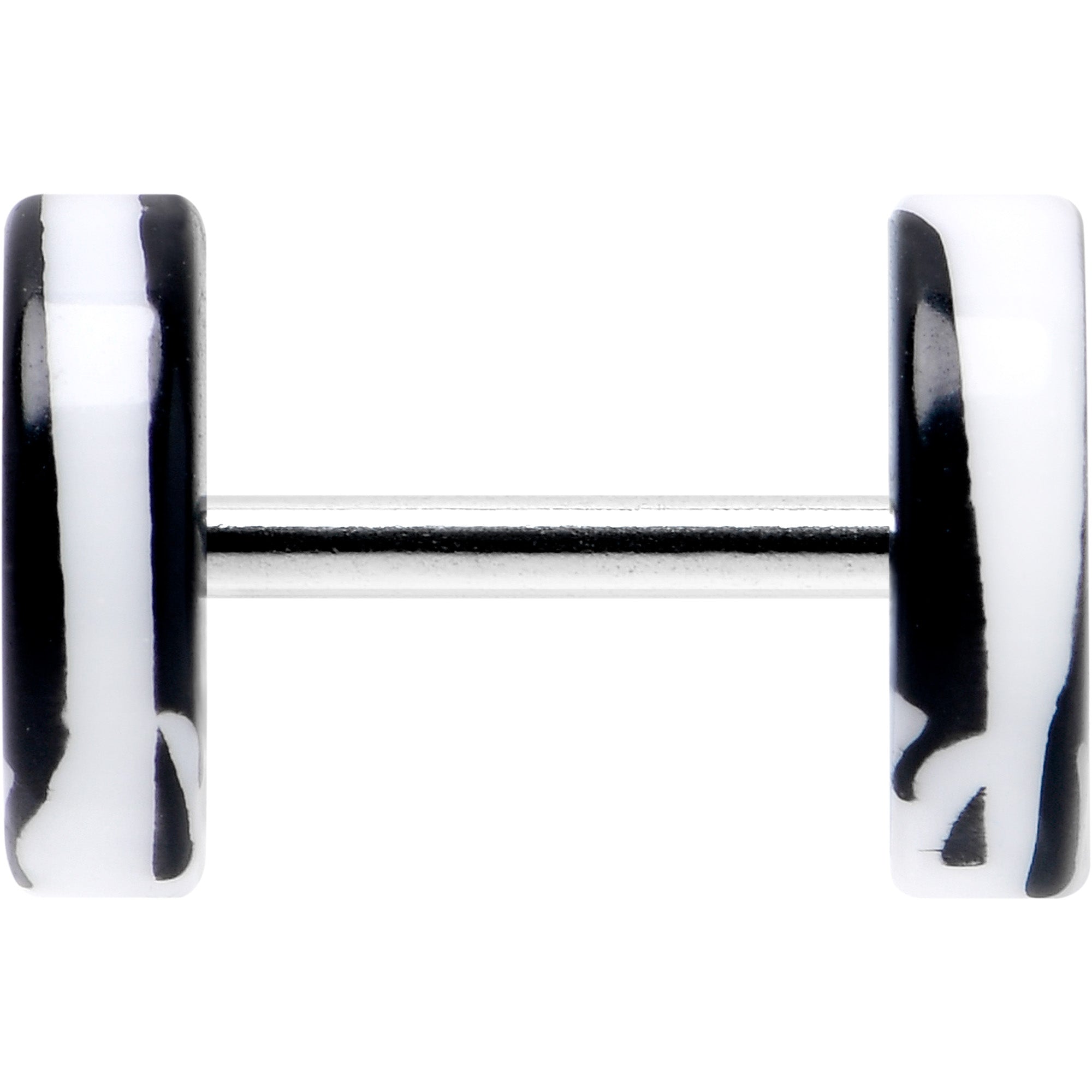 BodyCandy 16G White Black Drip Acrylic Cheater Plug Set — lifestyle context