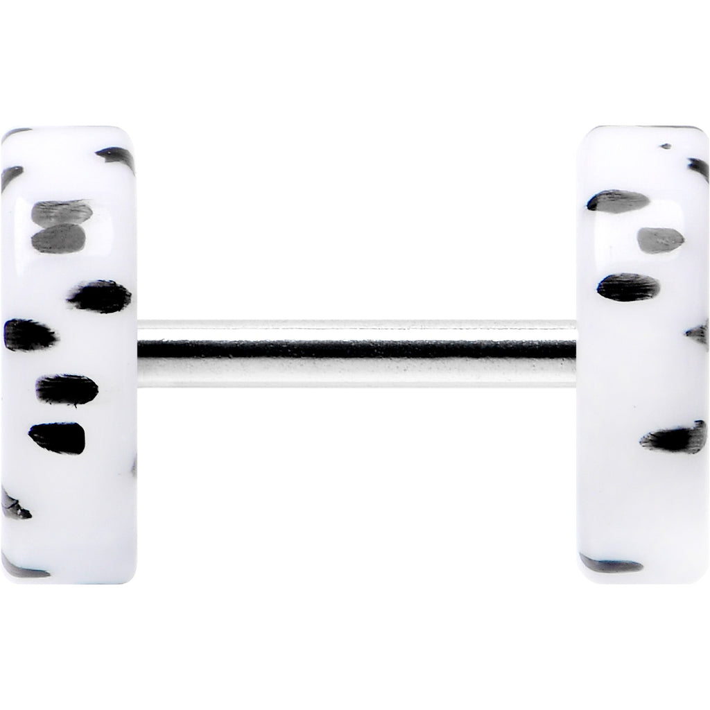 BodyCandy 16G White Acrylic Polka Dots Black Cheater Plug Set — lifestyle context