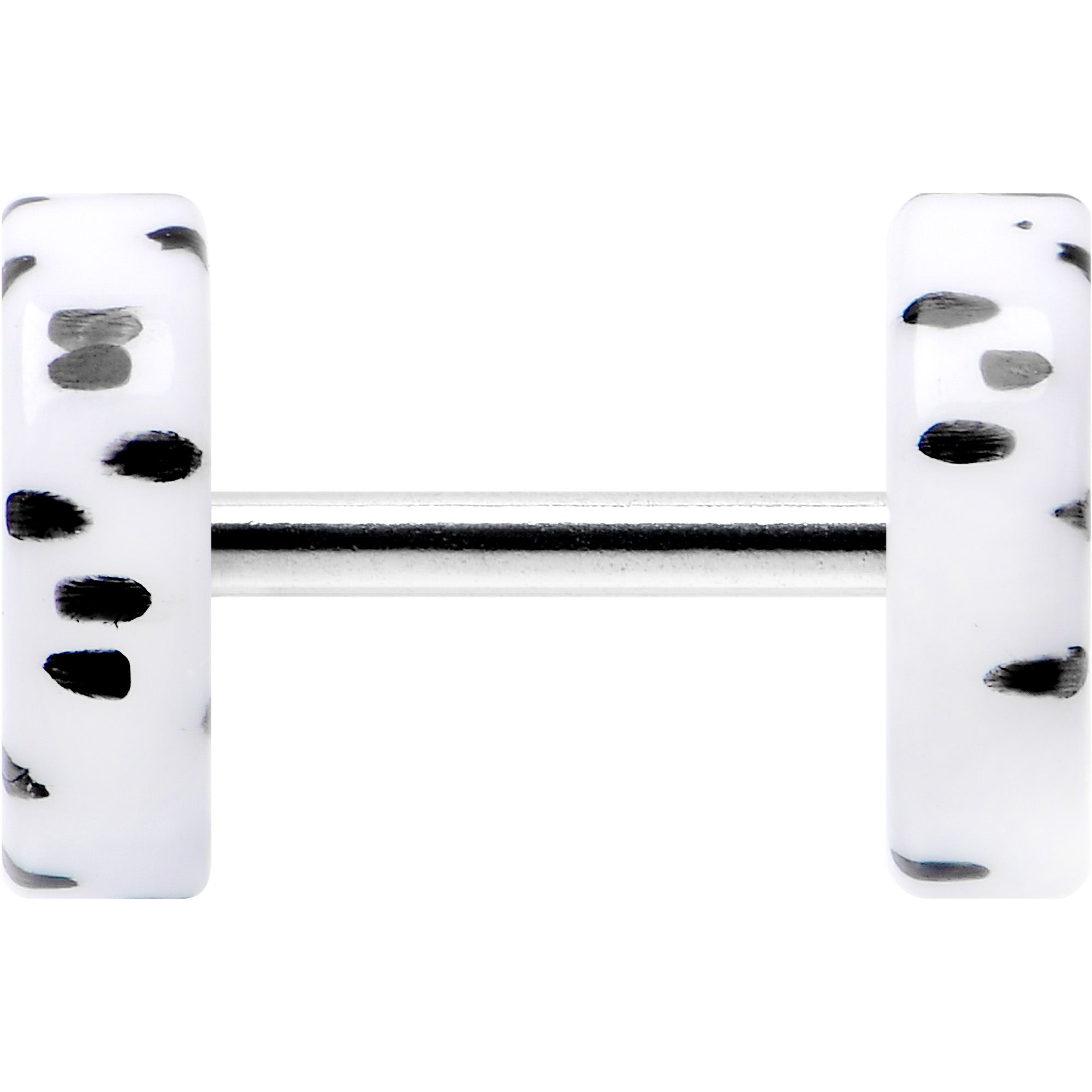 BodyCandy 16G White Acrylic Polka Dots Black Cheater Plug Set — lifestyle context