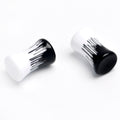 BodyCandy White Black Drip Acrylic Double Flare Plugs — detail close-up