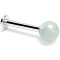 BodyCandy 14G 3/8 Aventurine Natural Stone Labret Tragus Earring — main product shot