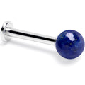 BodyCandy 14G 3/8 Blue Lapis Natural Stone Labret Tragus Earring — main product shot