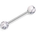 BodyCandy 14G 5/8 Howlite Natural Stone Tongue Ring — main product shot