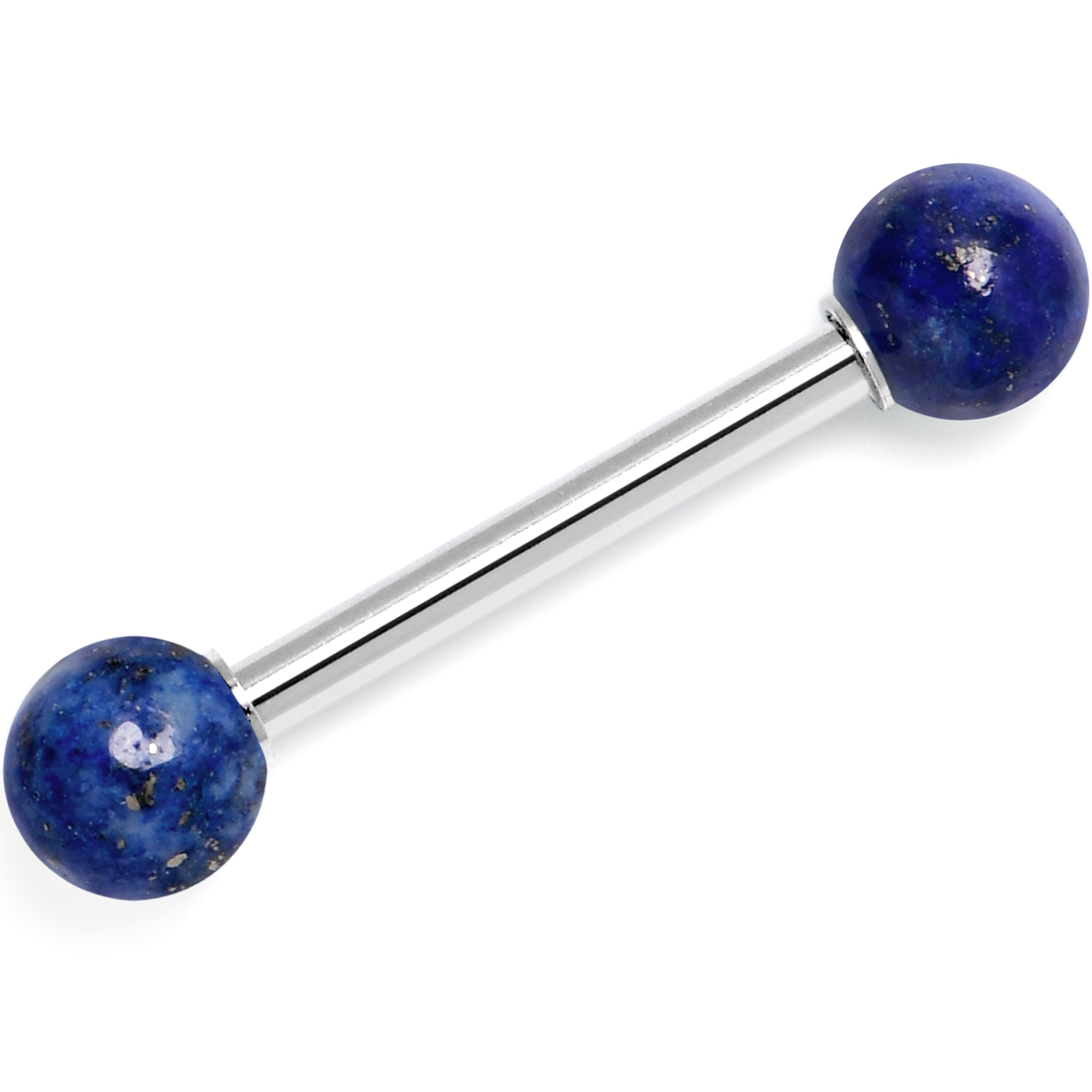BodyCandy 14G 5/8 Blue Lapis Natural Stone Tongue Ring — main product shot