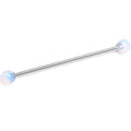 BodyCandy 14G Opalite Natural Stone Industrial Barbell 38mm — main product shot