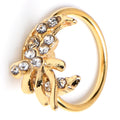BodyCandy 20G 5/16 Clear CZ Gem Gold Tone Bow Moon Nose Hoop — main product shot