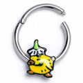 BodyCandy 16G 3/8 Duck Flower Hat Hinged Segment Ring — main product shot