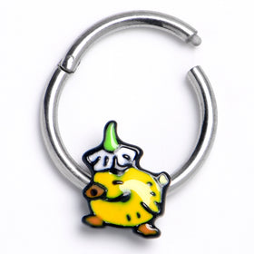 16G 3/8 Duck Flower Hat Hinged Segment Ring