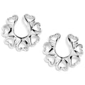 BodyCandy Stainless Steel Hollow Hearts Clip On Fake Nipple Shield Set — main product shot