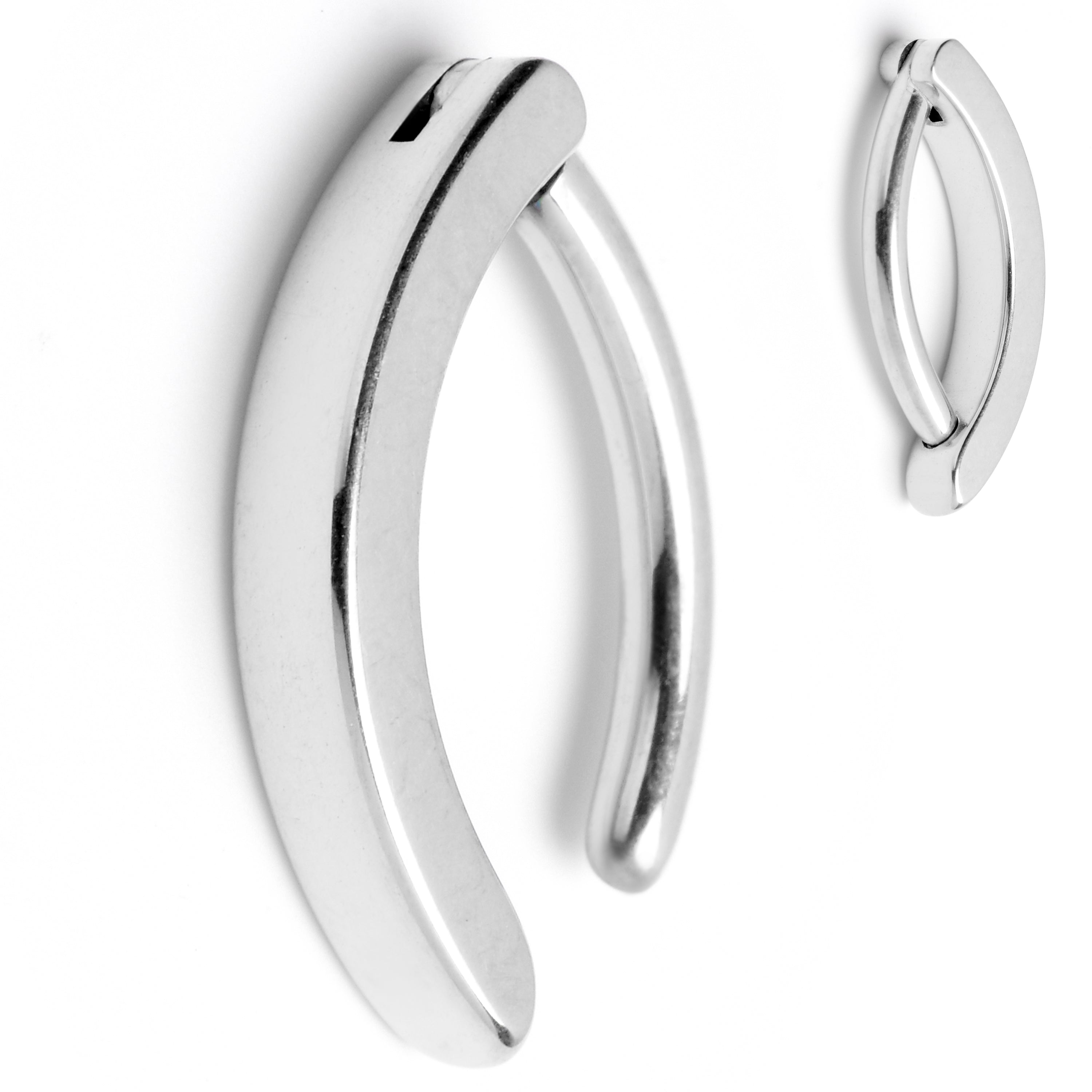 BodyCandy 14G 3/8 ASTM F-136 Implant Grade Titanium Hinged Hoop Belly Ring — main product shot