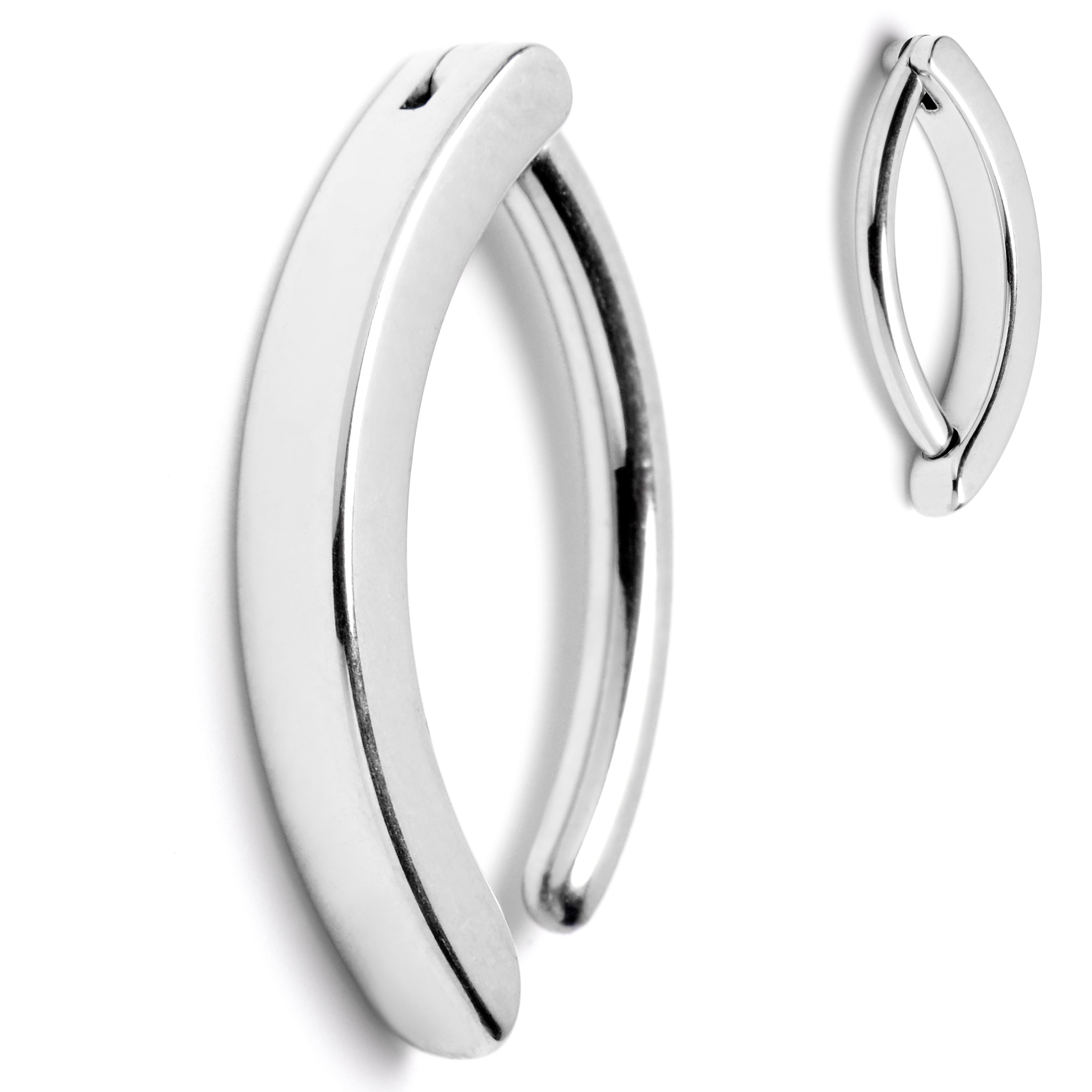 BodyCandy 14G 1/2 ASTM F-136 Implant Grade Titanium Hinged Hoop Belly Ring — main product shot