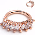 BodyCandy 16G 5/16 Rose Gold Toned Princess Cubic Zirconia Bendable Hoop — main product shot