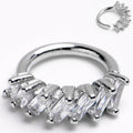 BodyCandy 16G 5/16 Princess Cubic Zirconia Bendable Hoop — main product shot