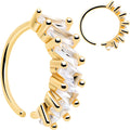 BodyCandy 20G 5/16 Gold Toned Princess Cubic Zirconia Bendable Hoop — main product shot