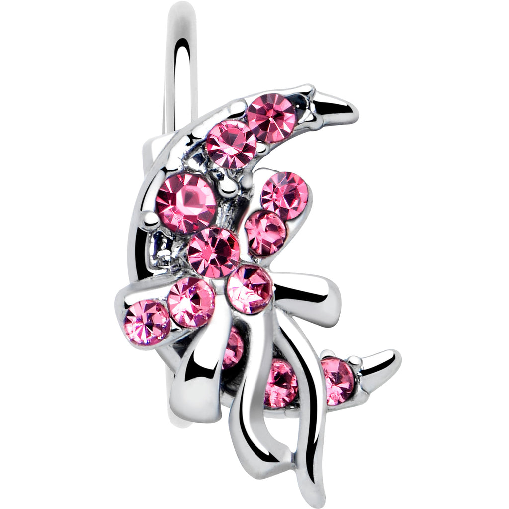 BodyCandy 20G 5/16 Pink Gem Cartilage Helix Hoop Earring — lifestyle context