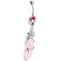 BodyCandy Pink Gem Mermaid Rider Dangle Belly Ring — main product shot