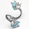 BodyCandy Clear Gem Butterflies Blue Spiral Twister Belly Ringt — main product shot