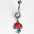 BodyCandy Clear Gem Glamour Shroom Mushroom Dangle Belly Ring — main product shot