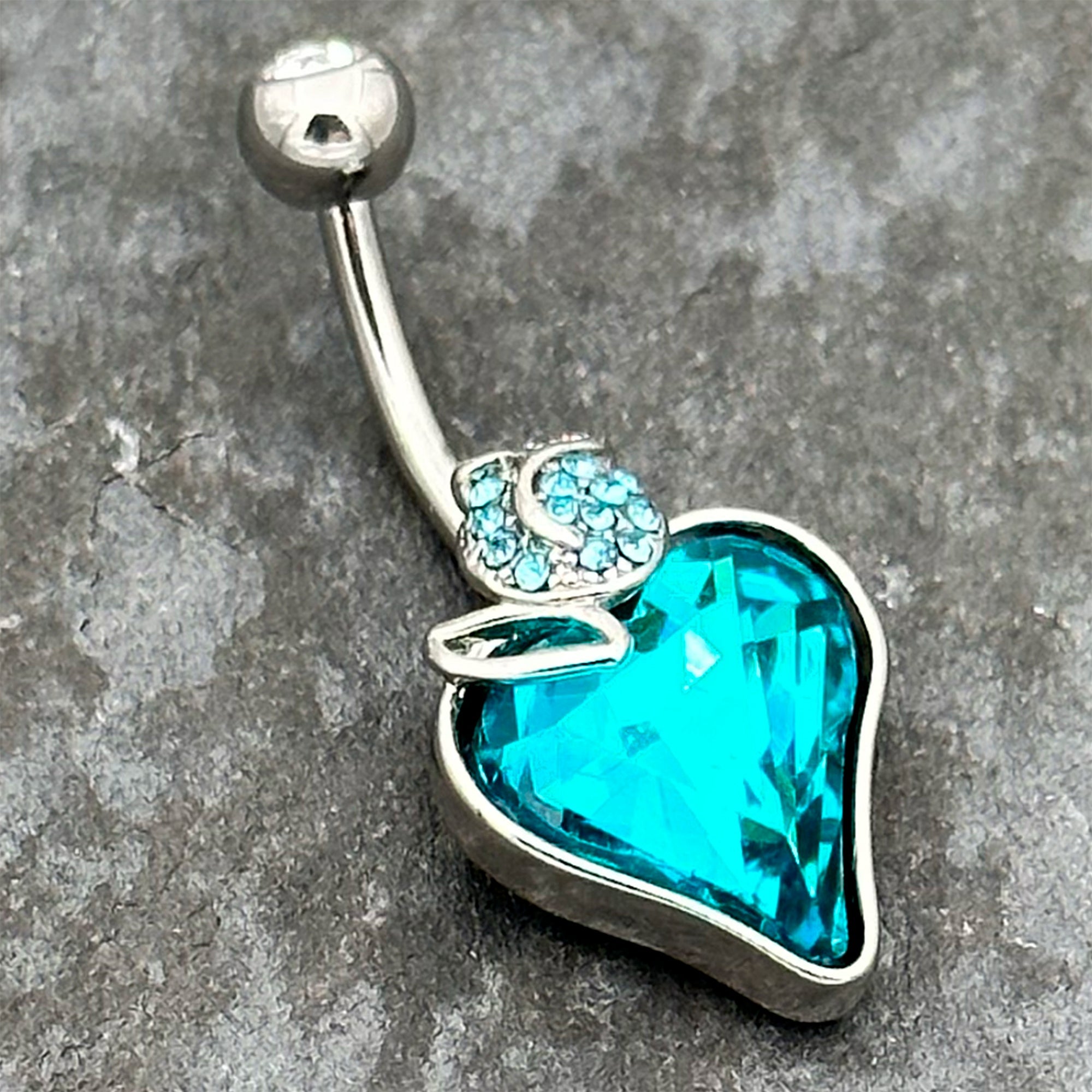 BodyCandy Clear Blue Gem Strawberry Love Belly Ring — lifestyle context