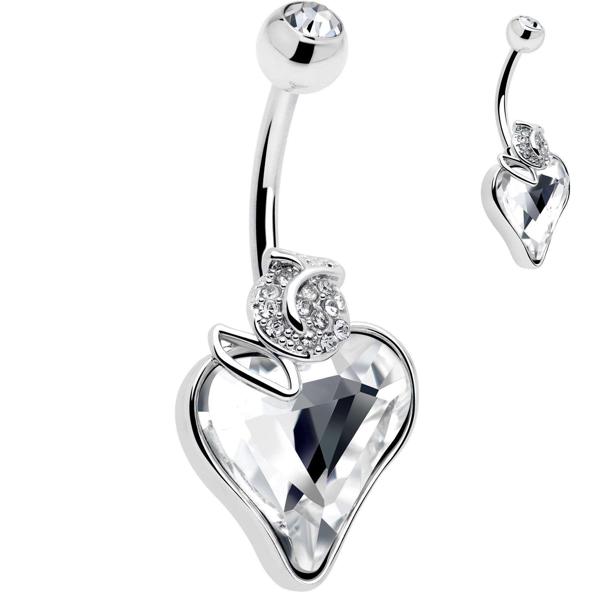 BodyCandy Clear Gem Strawberry Love Belly Ring — main product shot