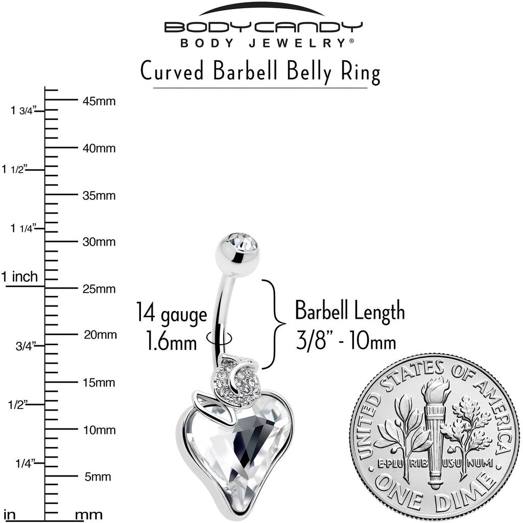 BodyCandy Clear Gem Strawberry Love Belly Ring — alternative angle