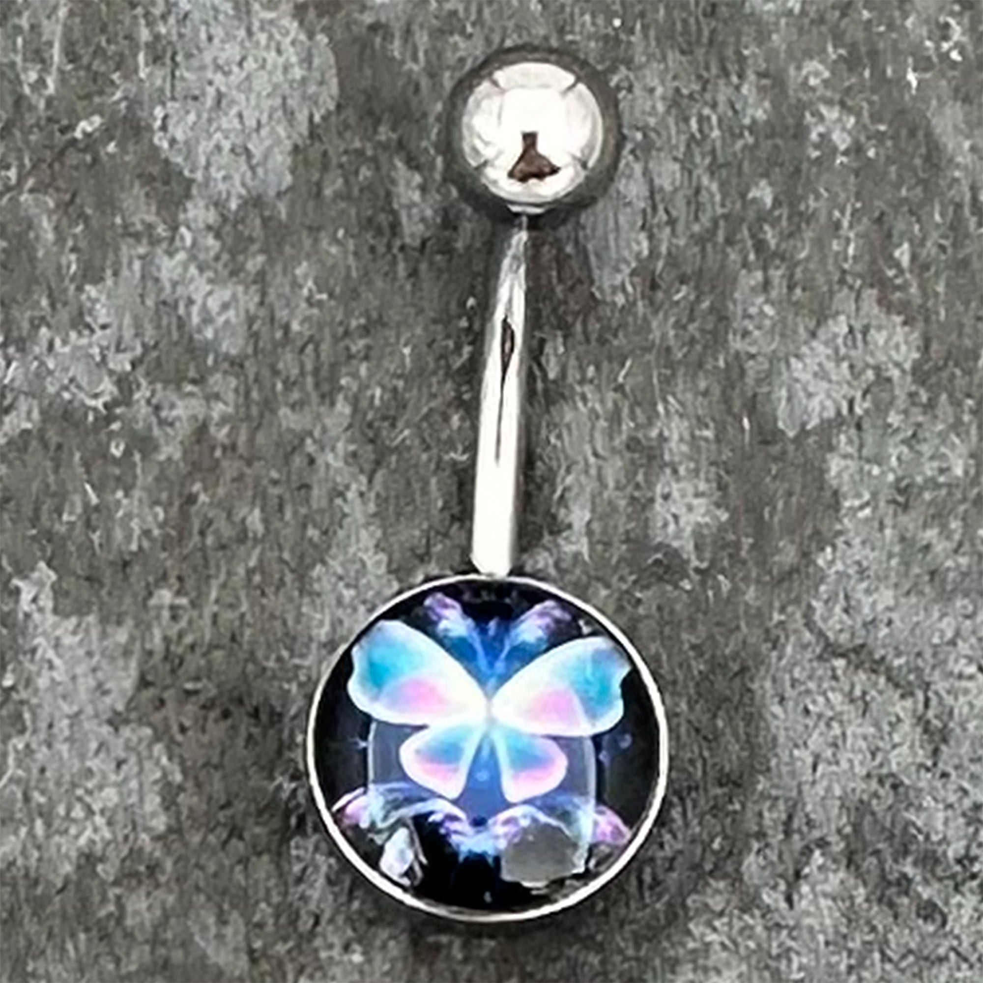 BodyCandy Futuristic Butterfly Belly Ring — main product shot