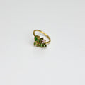 BodyCandy 20G 5/16 Green Gem Gold Tone Butterfly Grapes Nose Hoop — main product shot