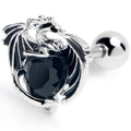 BodyCandy 16G 1/4 Black Gem Heart of Dragon Cartilage Tragus Earring — main product shot