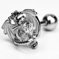 BodyCandy 16G 1/4 Clear Gem Heart of Dragon Cartilage Tragus Earring — main product shot