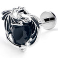 BodyCandy 16G 5/16 Black Gem Heart of Dragon Labret Monroe Tragus — main product shot