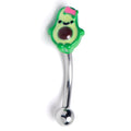 BodyCandy 16G 5/16 Cutie Avocado Curved Eyebrow Ring — main product shot