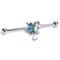 BodyCandy 14G Clear CZ Gem Dazzling Beauty Butterfly Industrial Barbell 38mm — main product shot