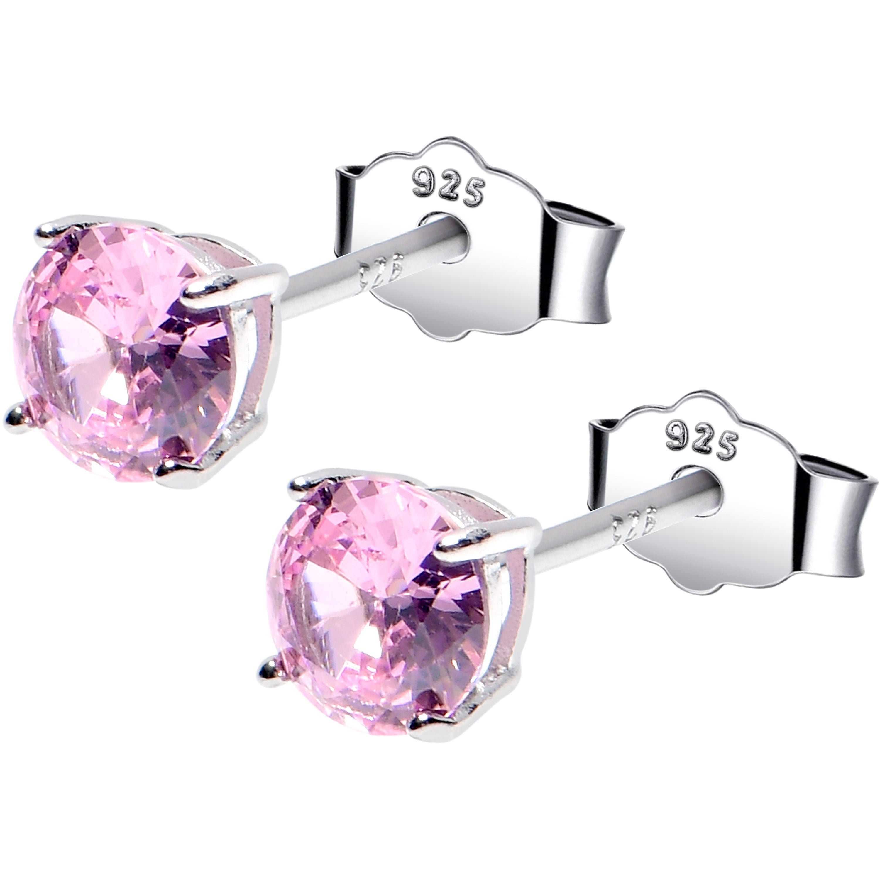 BodyCandy 5mm CZ 925 Sterling Silver October Birthstone Stud Earrings — main product shot