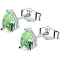 BodyCandy 4mm CZ Pear 925 Sterling Silver August Birthstone Stud Earrings — main product shot