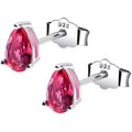 BodyCandy 4mm CZ Pear 925 Sterling Silver July Birthstone Stud Earrings — main product shot