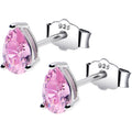 BodyCandy 4mm CZ Pear 925 Sterling Silver October Birthstone Stud Earrings — main product shot
