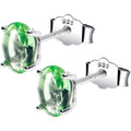 BodyCandy 4mm CZ Oval 925 Sterling Silver August Birthstone Stud Earrings — main product shot
